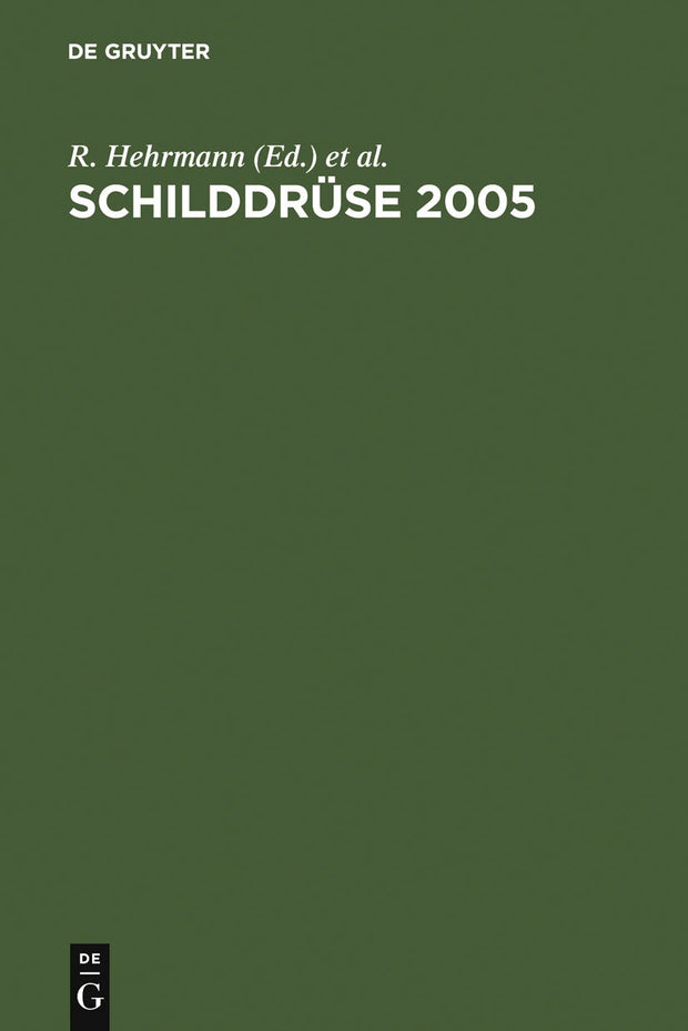 Cover image for Schilddrüse 2005, isbn: 9783110189414