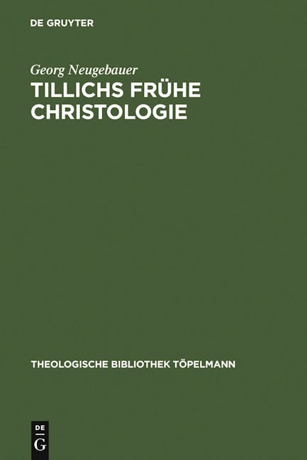 Tillichs frühe Christologie