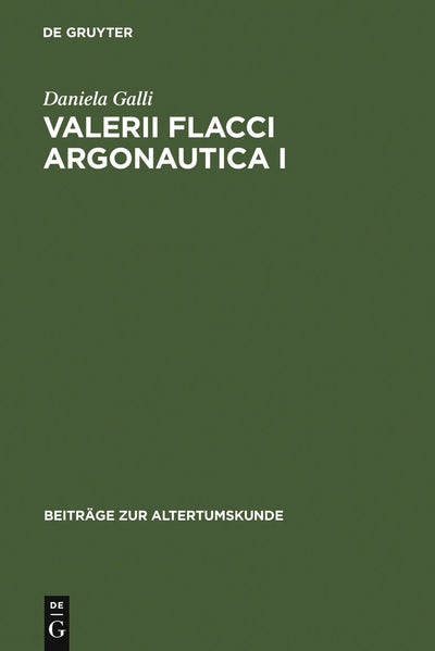 Cover image for Valerii Flacci Argonautica I, isbn: 9783110194814