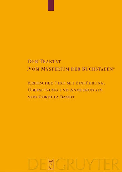 Der Traktat "Vom Mysterium der Buchstaben"