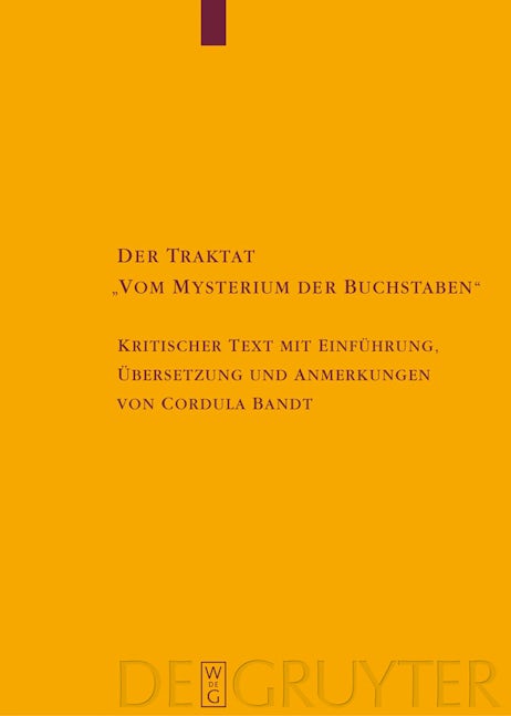 Der Traktat "Vom Mysterium der Buchstaben"