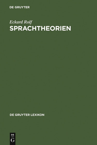 Cover image for Sprachtheorien, isbn: 9783110205497