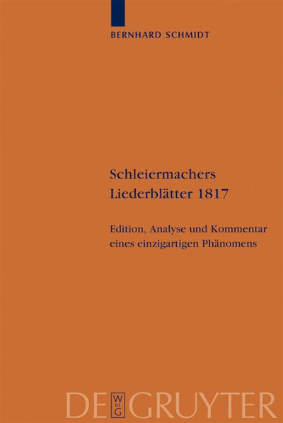 Schleiermachers Liederblätter 1817