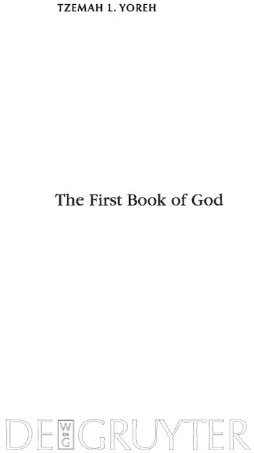 The First Book of God