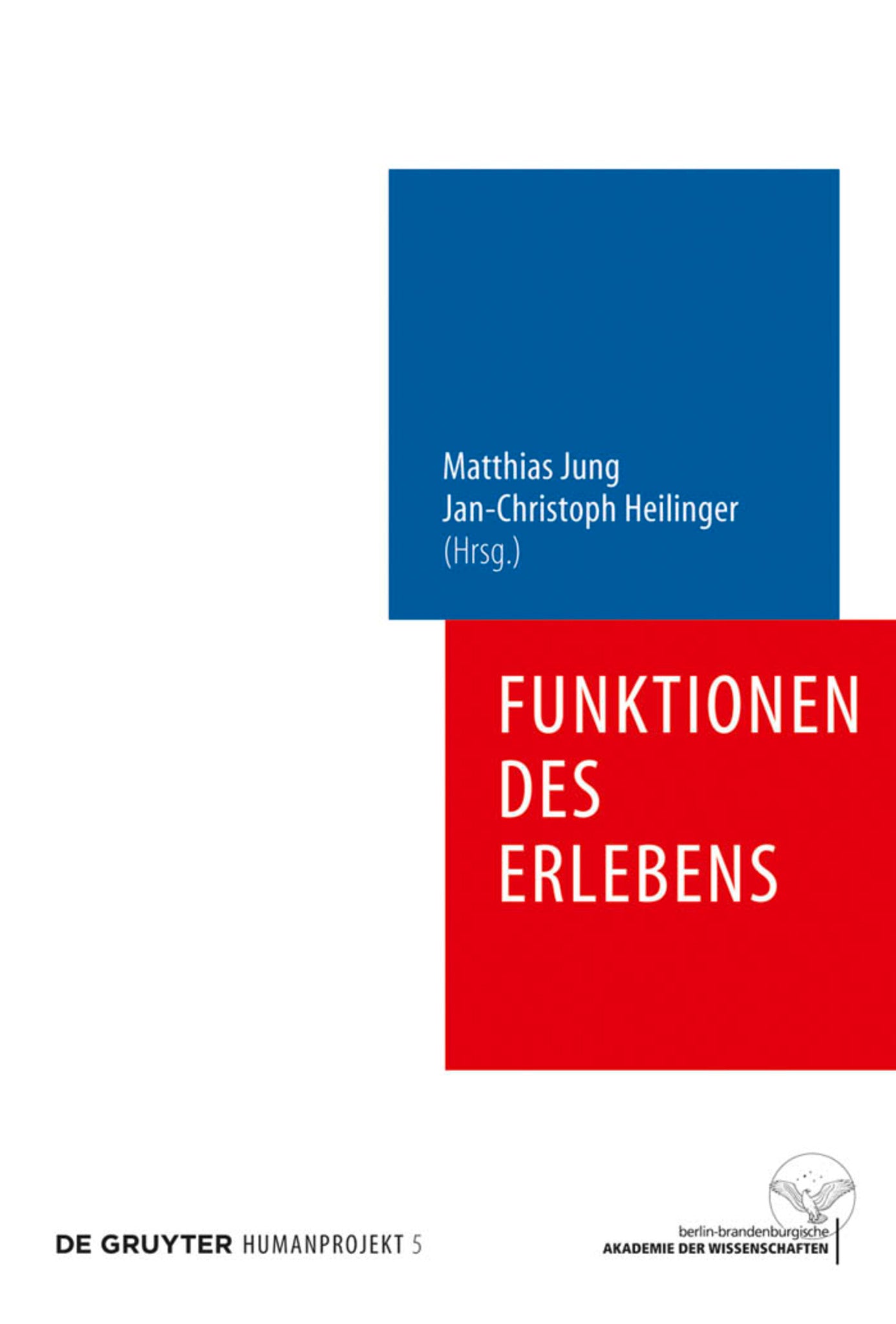 Cover image for Funktionen des Erlebens ISBN 9783110223712