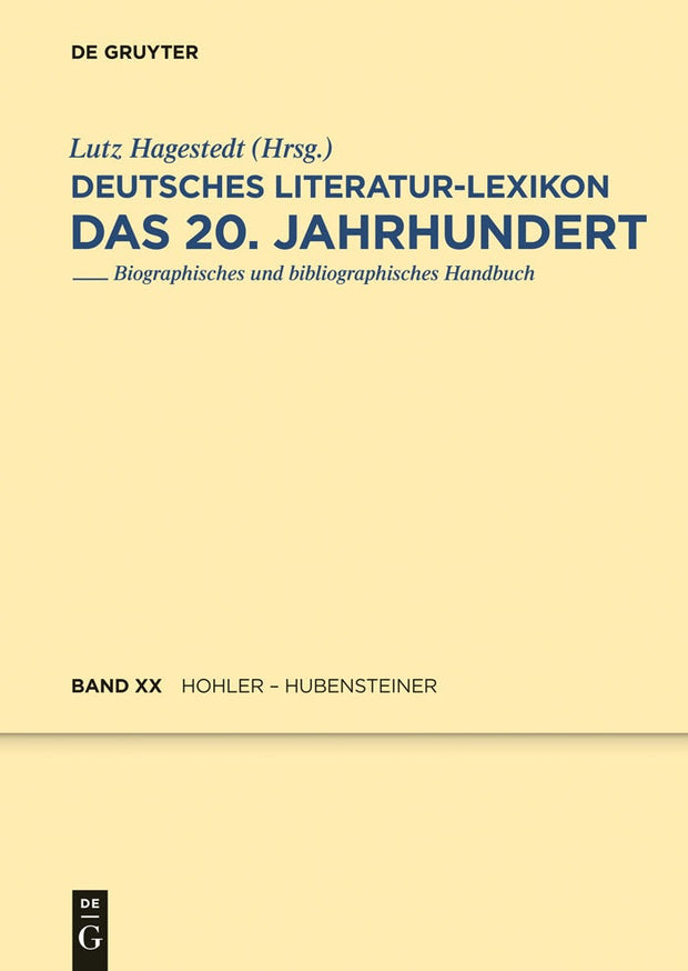 Cover image for Hohler - Hubensteiner, isbn: 9783110231663