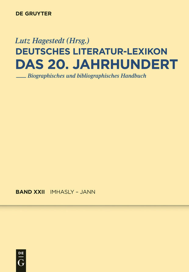 Cover image for Imhasly - Jann, isbn: 9783110231687