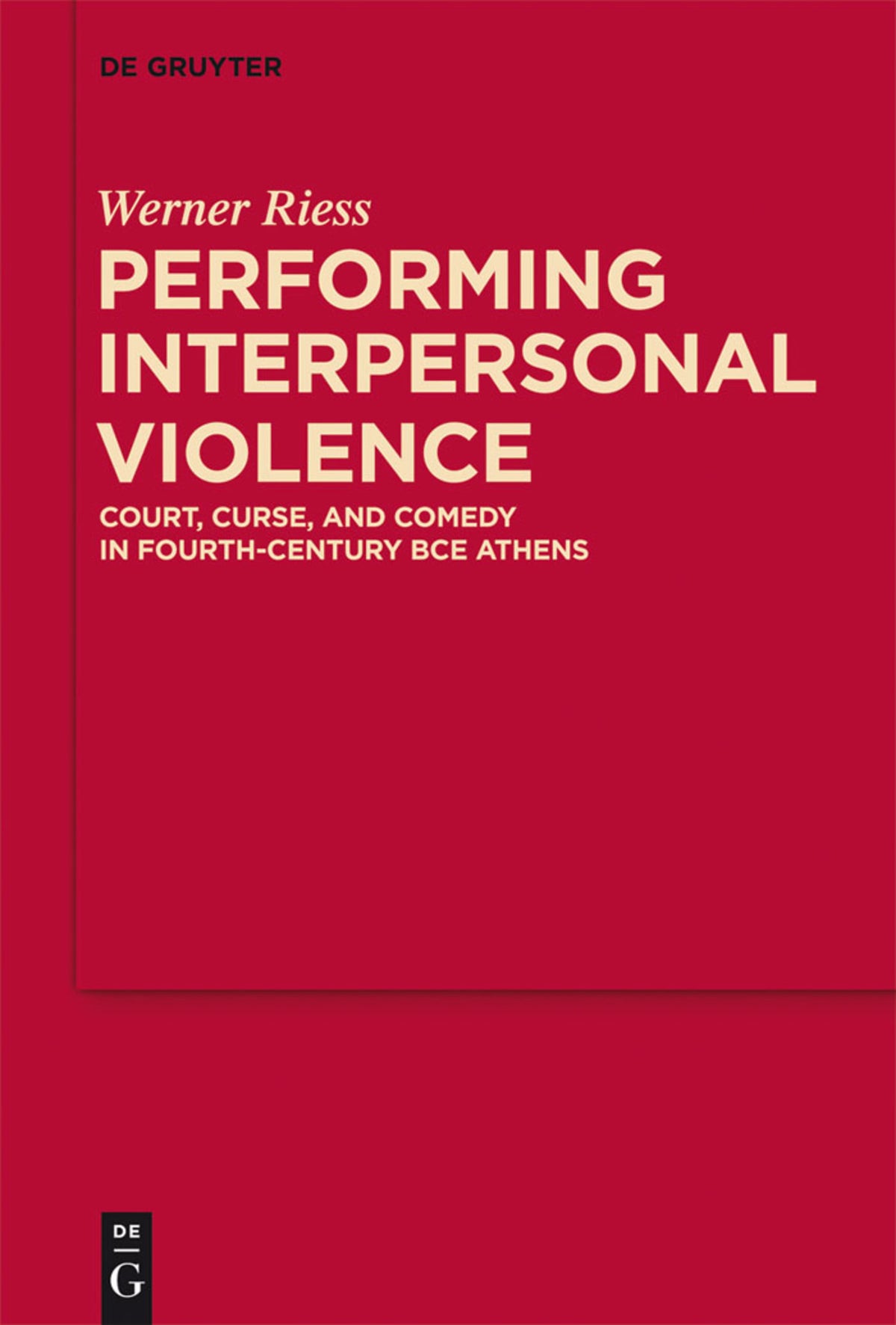 Cover image for Performing Interpersonal Violence ISBN 9783110245592