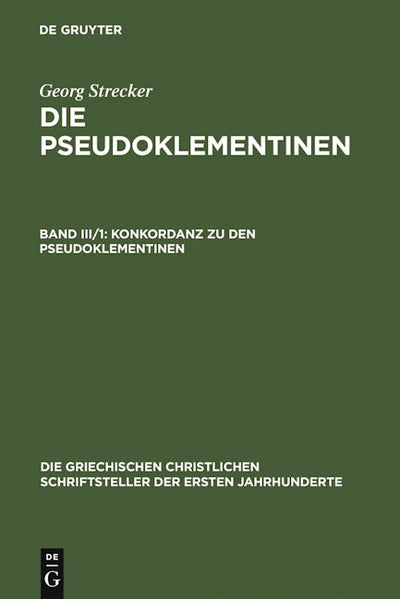 Konkordanz zu den Pseudoklementinen, Teil 1