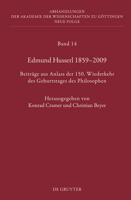 Edmund Husserl 1859–2009