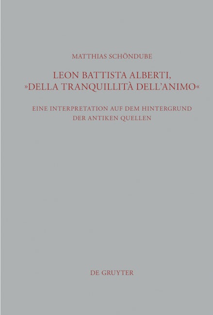 Leon Battista Alberti, "Della tranquillità dell'animo"