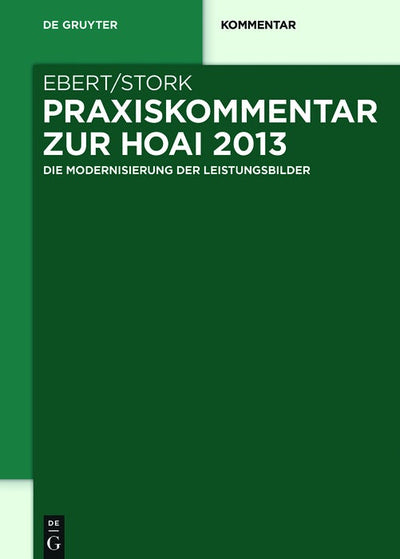 Cover image for Praxiskommentar zur HOAI 2013, isbn: 9783110275186