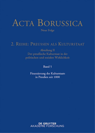 Finanzierung des Kulturstaats in Preußen seit 1800