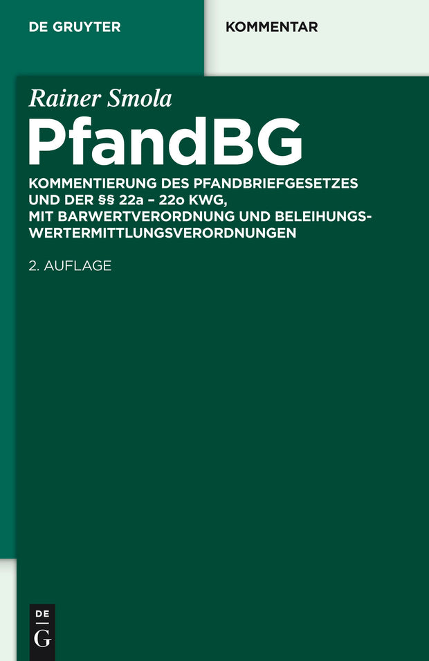 Cover image for Pfandbriefgesetz, isbn: 9783110290851