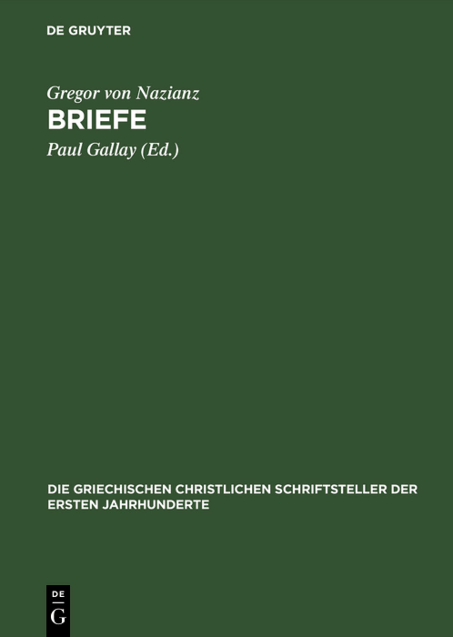 Cover image for Briefe ISBN 9783110297485