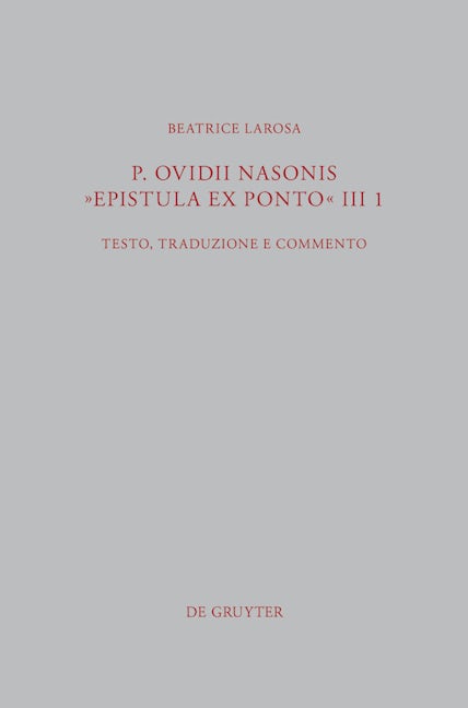 P. Ovidii Nasonis "Epistula ex Ponto" III 1
