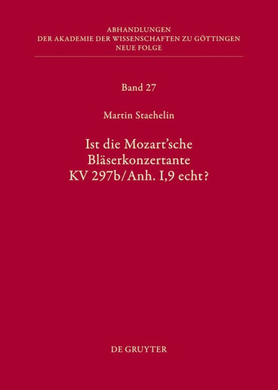Ist die sogenannte Mozartsche Bläserkonzertante KV 297b/Anh. I,9 echt?