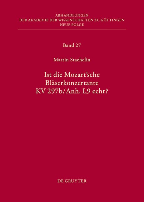 Ist die sogenannte Mozartsche Bläserkonzertante KV 297b/Anh. I,9 echt?