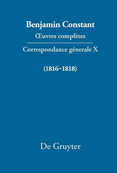 Correspondance générale 1816–1818