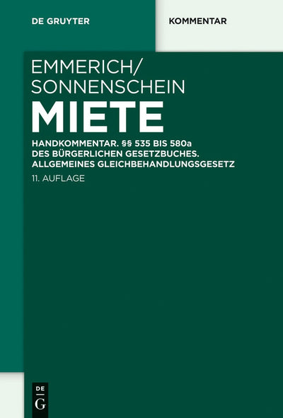 Cover image for Miete, isbn: 9783110310375