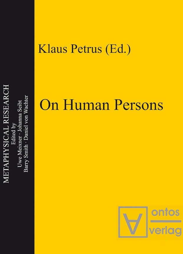 Cover image for On Human Persons, isbn: 9783110324396