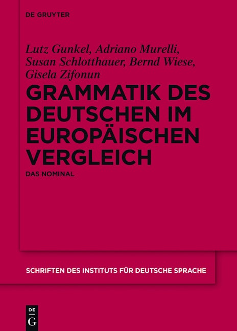 Grammatik des Deutschen im europäischen Vergleich