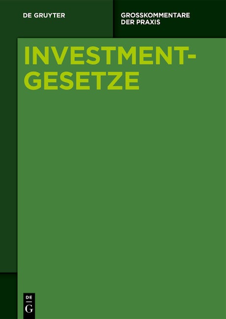 [Set Investmentgesetze, Band 1-3]