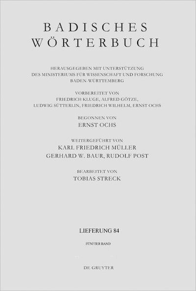 Badisches Wörterbuch. Band V/Lieferung 84