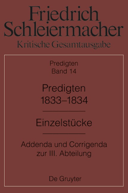 Predigten 1833-1834