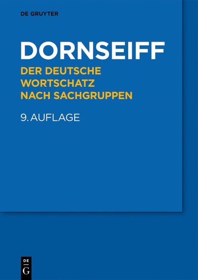 Cover image for Der deutsche Wortschatz nach Sachgruppen, isbn: 9783110455632