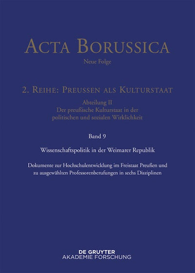 Wissenschaftspolitik in der Weimarer Republik