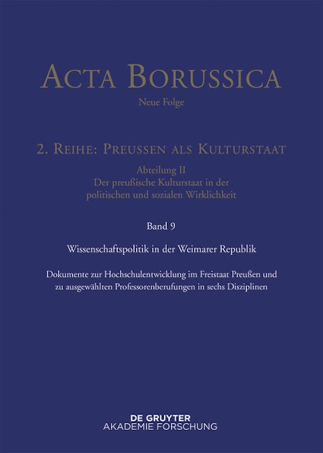 Wissenschaftspolitik in der Weimarer Republik