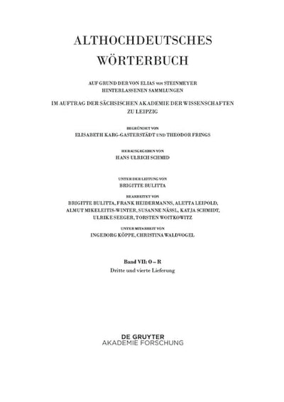 Band VII: O – R. 3. und 4. Lieferung (ouga bis platamuos)