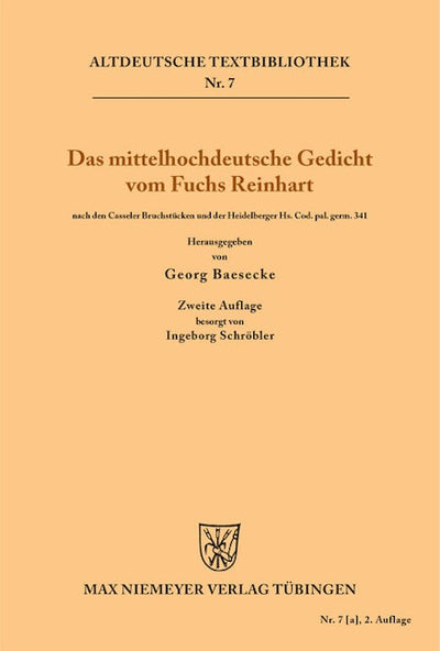 Das mittelhochdeutsche Gedicht vom Fuchs Reinhart
