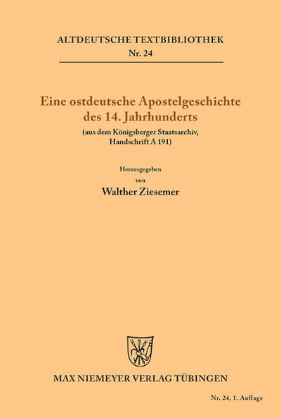 Eine ostdeutsche Apostelgeschichte des 14. Jahrhunderts