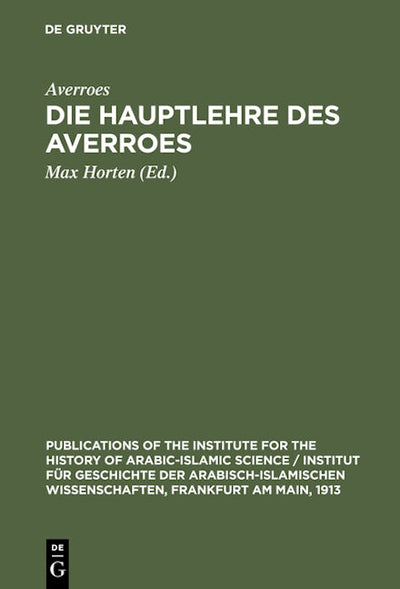 Die Hauptlehre des Averroes