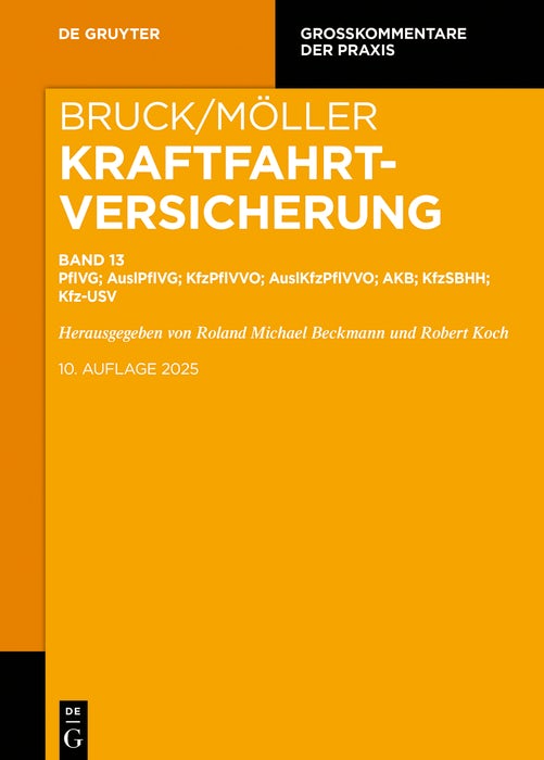 Cover image for Kraftfahrtversicherung, isbn: 9783110520491
