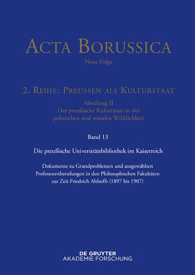 Preußische Universitätspolitik im Deutschen Kaiserreich
