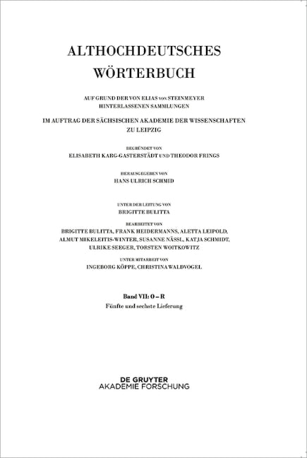 Band VII: O – R. 5. und 6. Lieferung (platlus bis int-quedan)