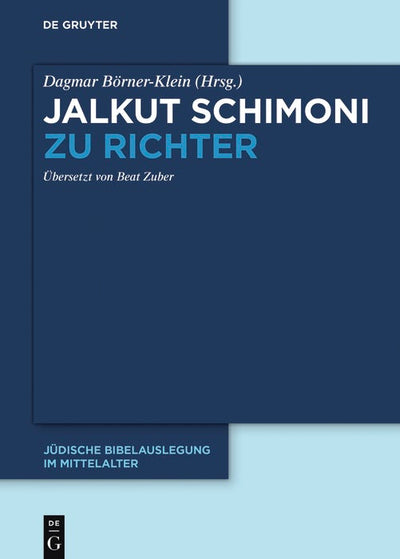 Cover image for Jalkut Schimoni zu Richter, isbn: 9783110533118
