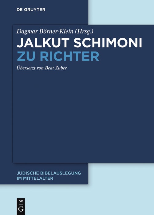 Cover image for Jalkut Schimoni zu Richter, isbn: 9783110533118