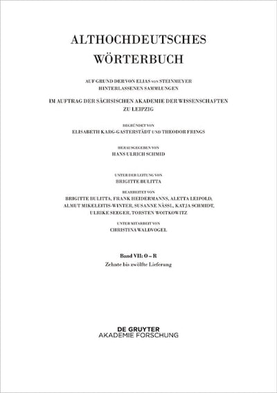 Band VII: O – R. 10. bis 12. Lieferung (râzuuurti bis gi-rîhhan)