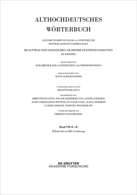 Band VII: O – R. 10. bis 12. Lieferung (râzuuurti bis gi-rîhhan)