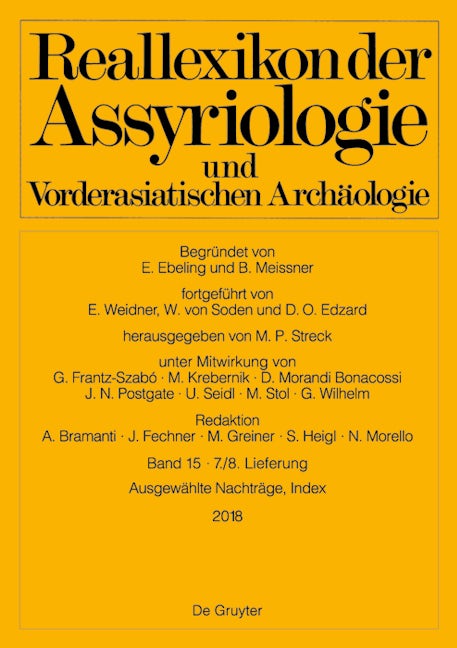 Ausgewählte Nachträge, Index