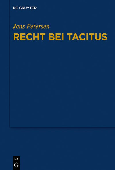 Cover image for Recht bei Tacitus, isbn: 9783110579888