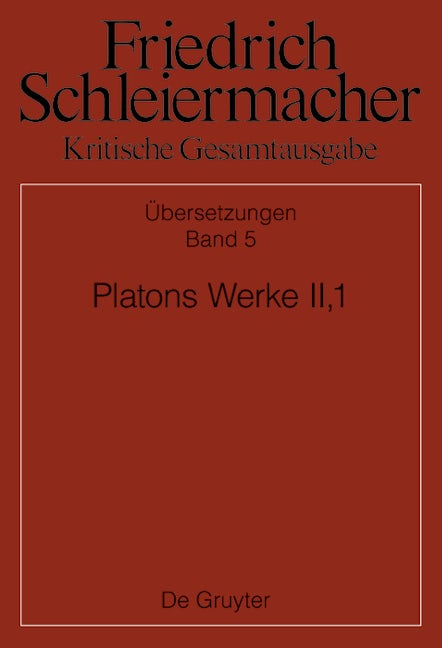 Platons Werke II,1, Berlin 1805. 1818
