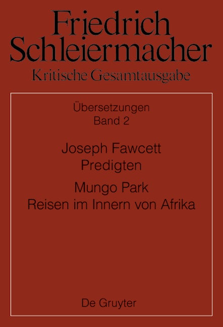 Joseph Fawcett, Predigten Mungo Park, Reisen im Innern von Afrika