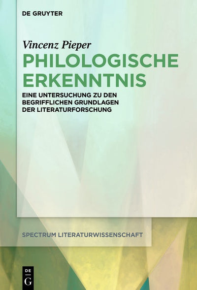 Cover image for Philologische Erkenntnis, isbn: 9783110625288