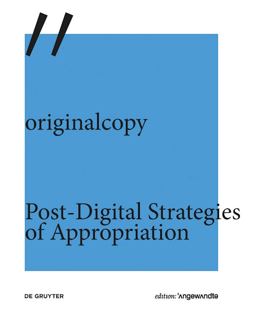 Book cover image for originalcopy ISBN: 9783110632156