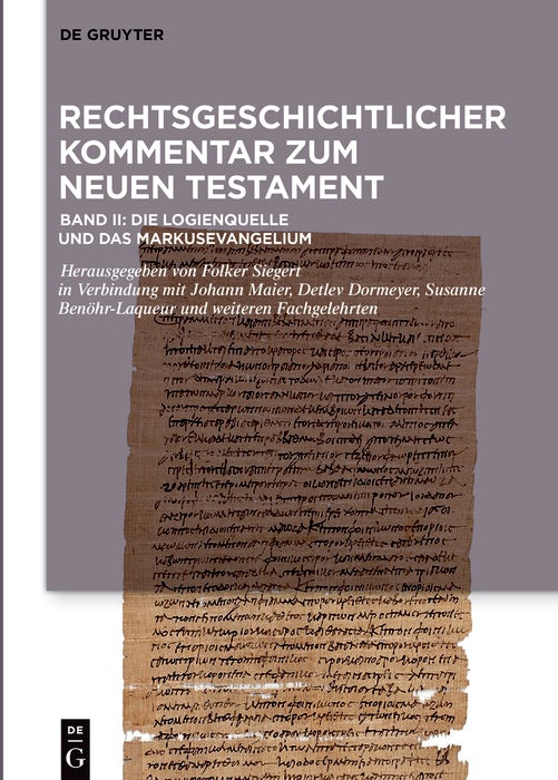 Cover image for Die Logienquelle und das Markusevangelium, isbn: 9783110656084